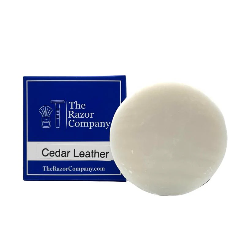 TRC Cedar & Leather Shaving Soap Puck 4.5oz