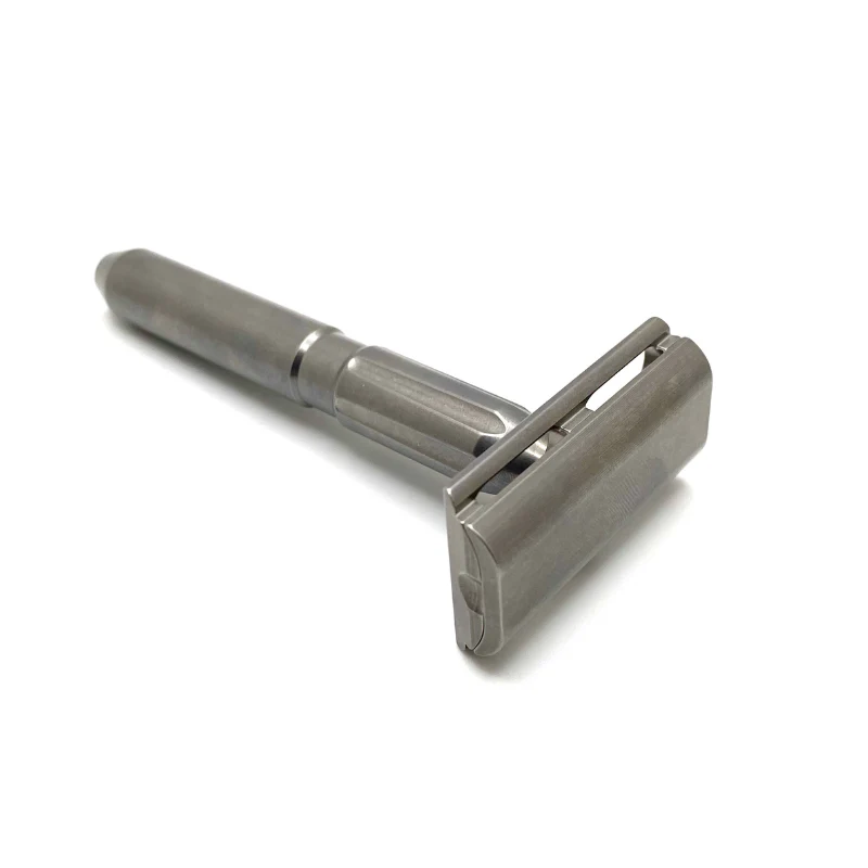 TRC - Stainless Steel Double Edge Safety Razor - Tumbled - - Image 2