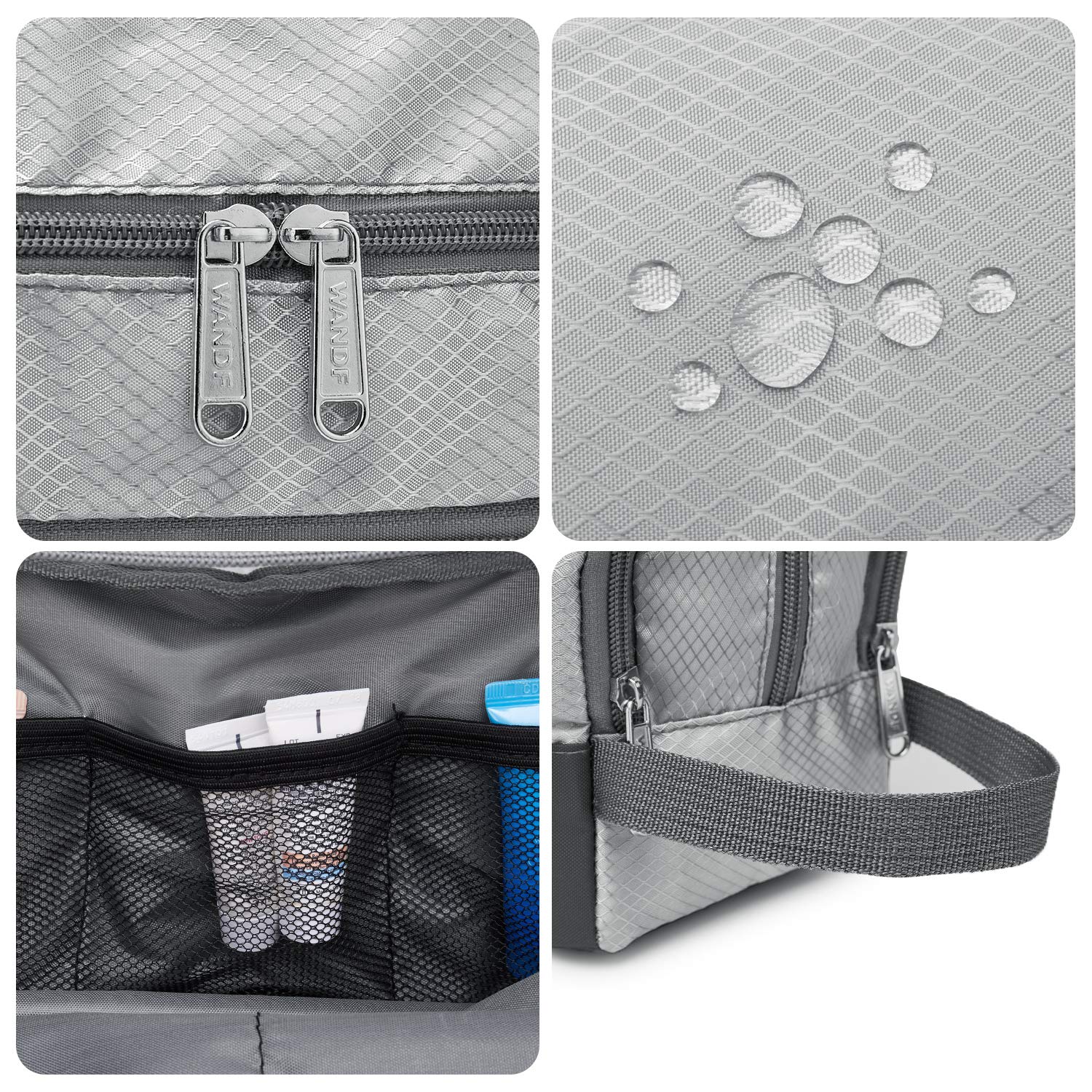 Wandf - Shaving and Grooming Travel Dopp Kit - Grey - Image 4