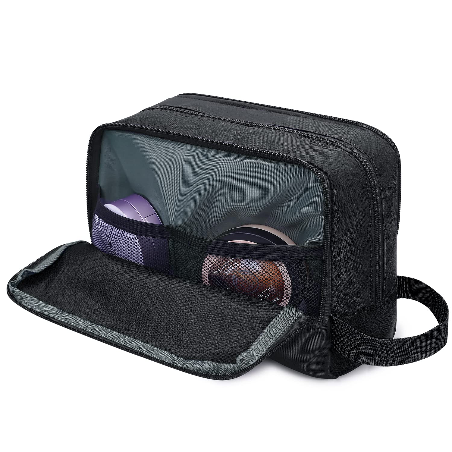 Wandf - Shaving and Grooming Travel Dopp Kit - Pure Black - Image 3