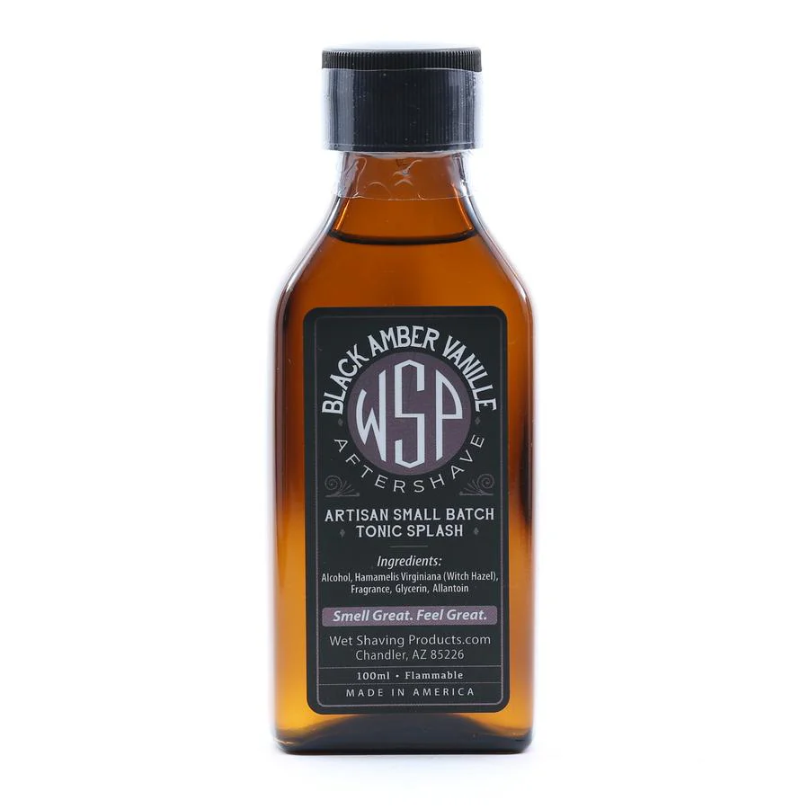 Wet Shaving Products Black Amber Vanille Aftershave Tonic Splash 100ml