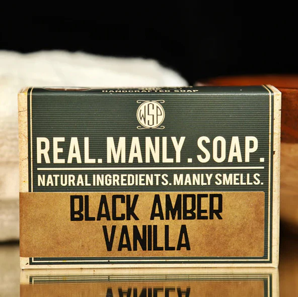 Wet Shaving Products Black Amber Vanille Bar Soap 4.5oz